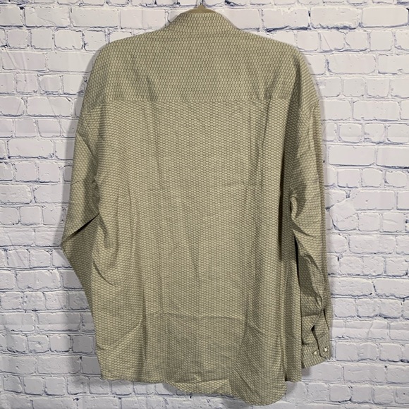 Elliott Men’s Dress Shirt Hidden Button Unique Collar Greenish Gray Size L - Picture 7 of 7